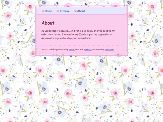 blog/about screenshot