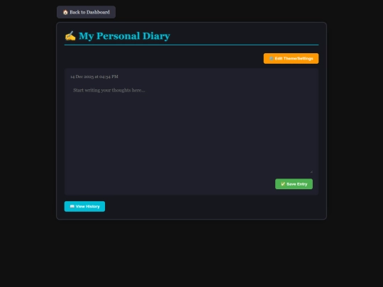 TomtProduct/personal-diary screenshot