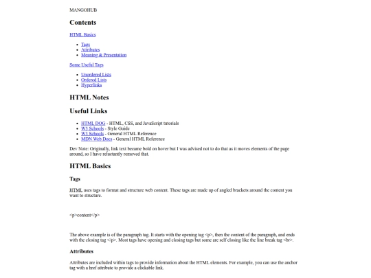 html_notes screenshot
