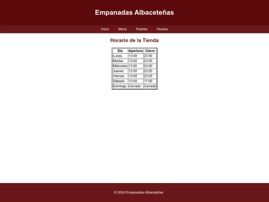 horariodempanadas screenshot