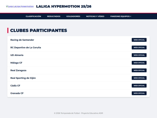 listaequipos screenshot