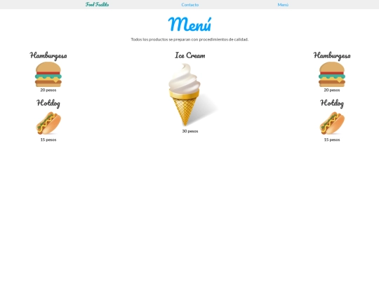 menu screenshot