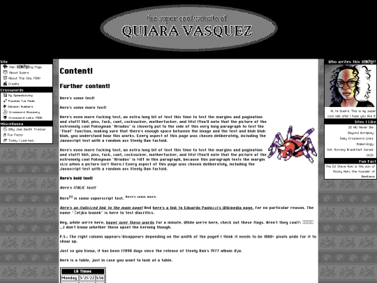 testpage screenshot