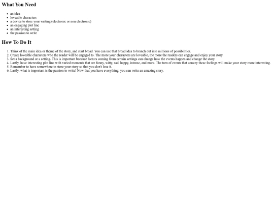 howtowriteastory screenshot