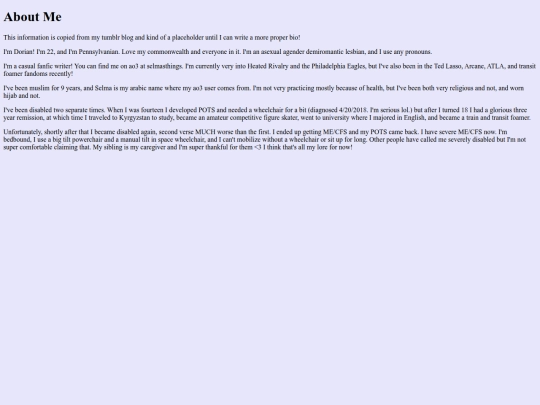 blog/aboutme screenshot