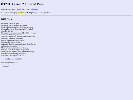 tutorialpage screenshot