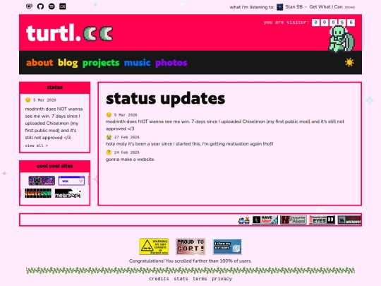 status screenshot