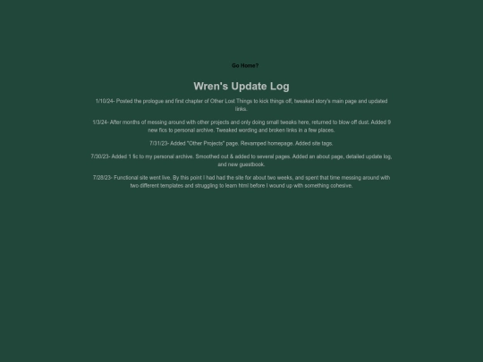 update-log screenshot