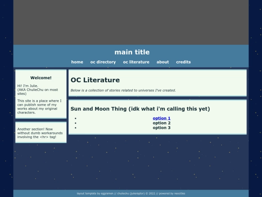 oc-literature screenshot