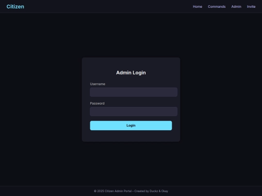 login screenshot