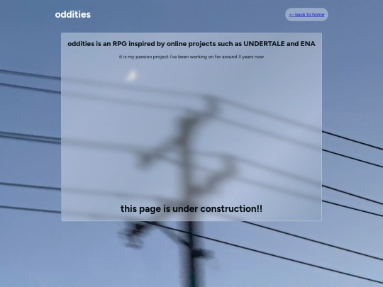 projects/oddities screenshot