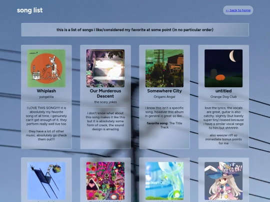 songlist screenshot