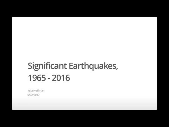 earthquakes screenshot