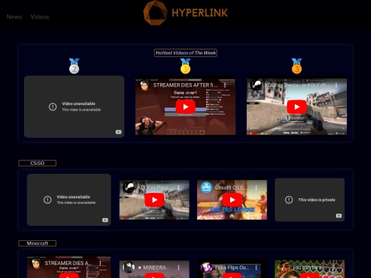 videos screenshot