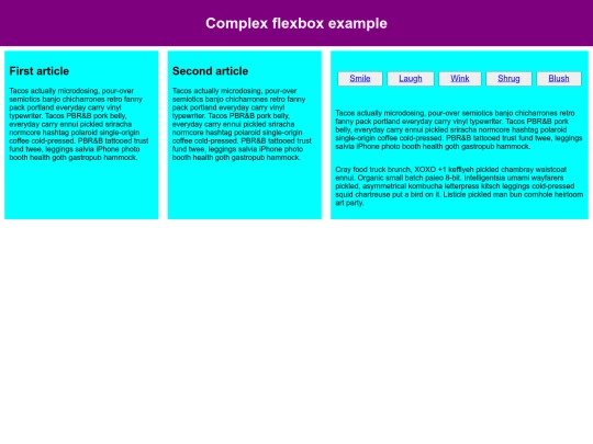 Complex Flexbox/complex-flexbox screenshot