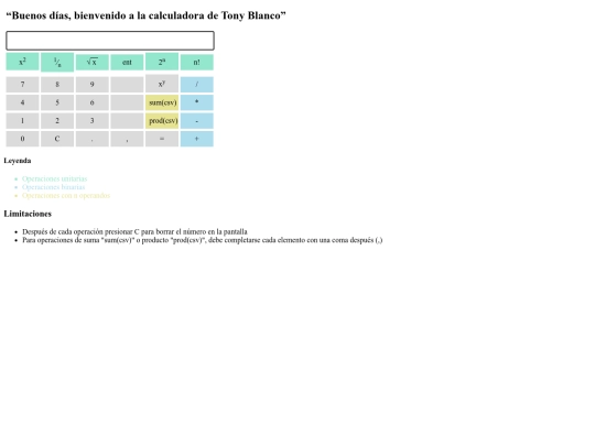 calculadora screenshot