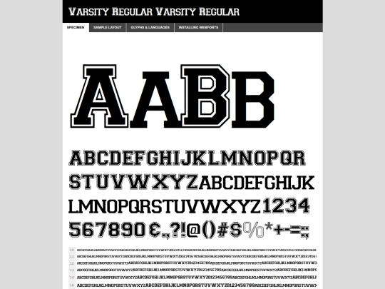 Varsity/varsity_regular-demo screenshot