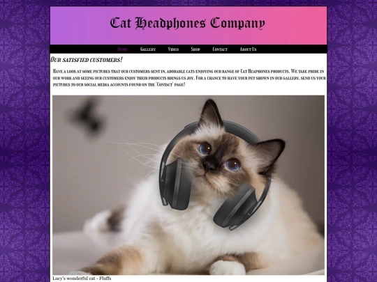 catsite/gallery screenshot