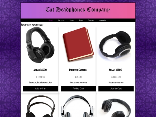 catsite/shop screenshot