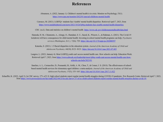 references screenshot