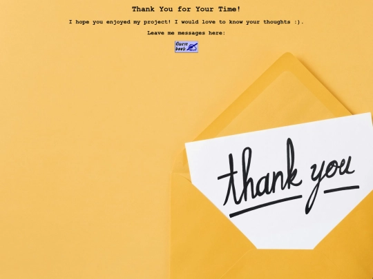 thankyou screenshot