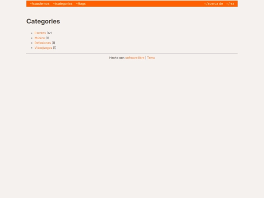 categories screenshot