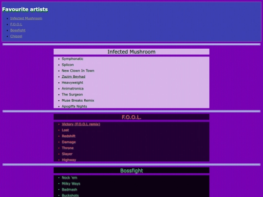 Music screenshot