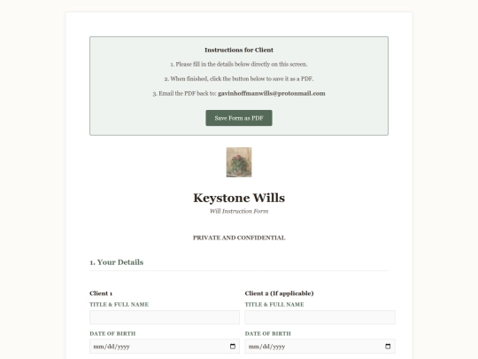 questionnaire screenshot