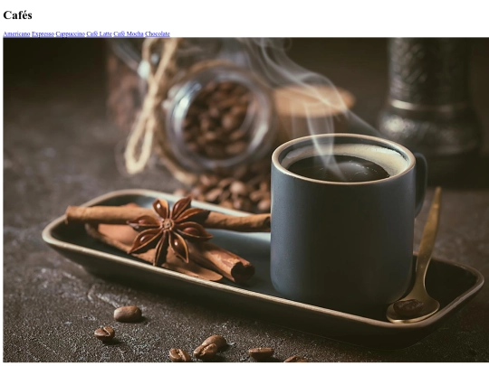 cafés screenshot