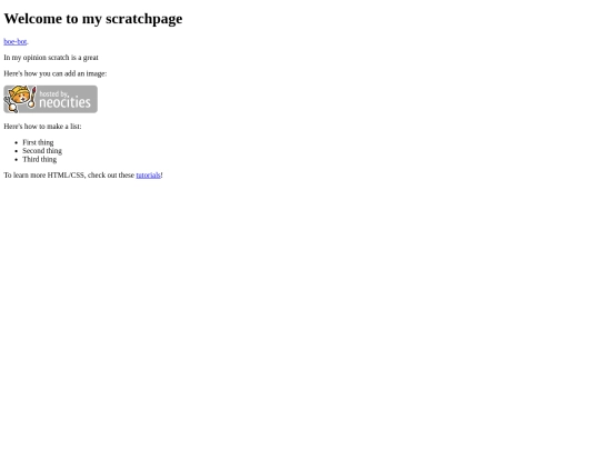 scratchpage screenshot