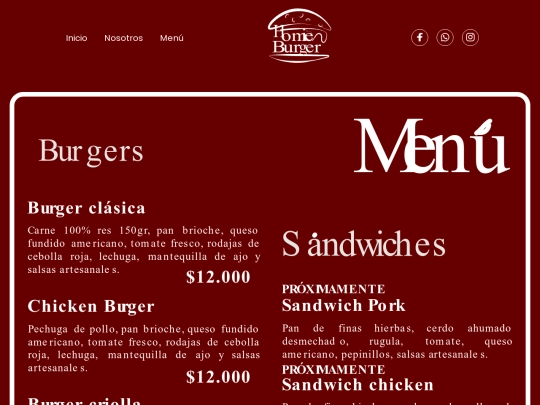 menu screenshot