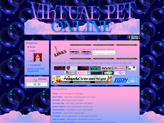links screenshot