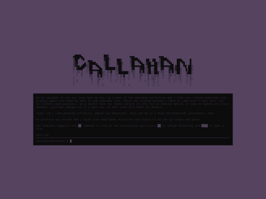 Callahan/callahan screenshot