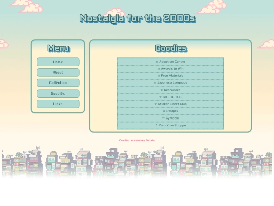 menu/goodies screenshot