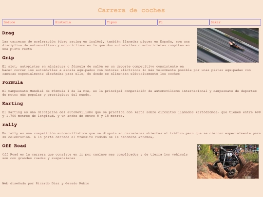 Coches/tipos screenshot