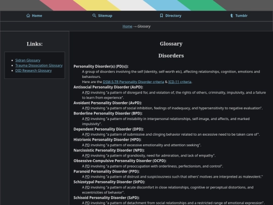 glossary screenshot