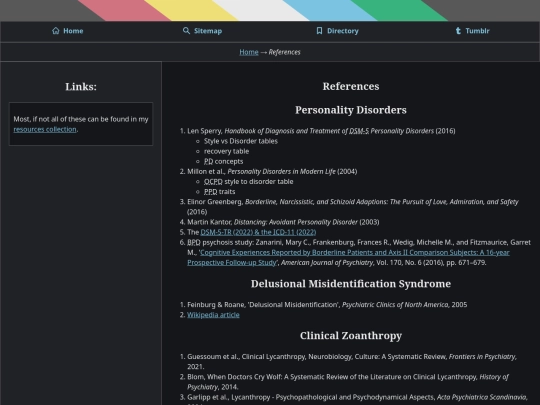 references screenshot