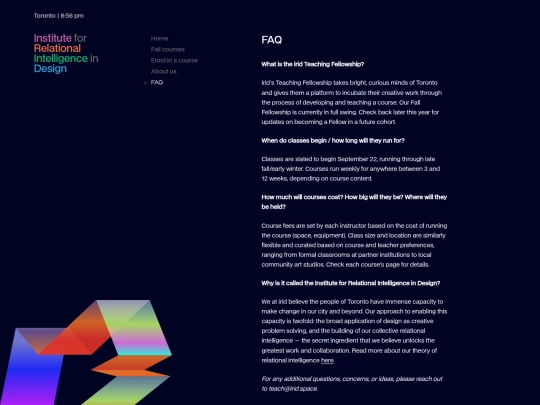 faq screenshot