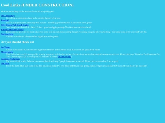 links screenshot