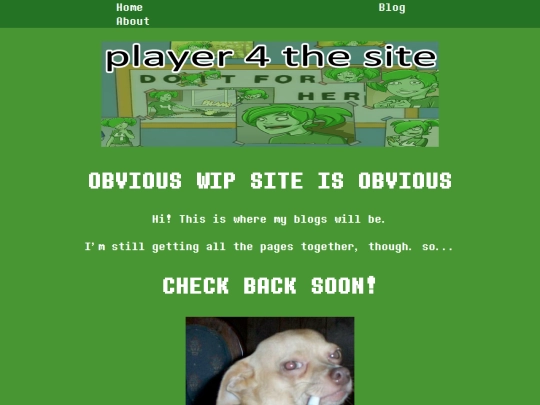 Blog screenshot