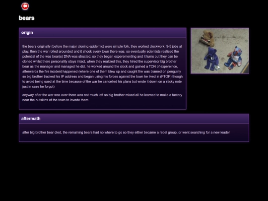 wiki-pages/bears screenshot