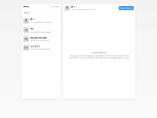 Alive Internet Theory/InstagramMessenger screenshot