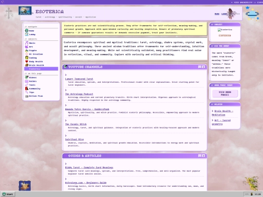 1333university/pages/esoterica screenshot