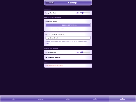 companion/settings screenshot