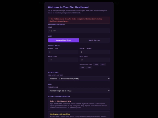 diet-universal screenshot
