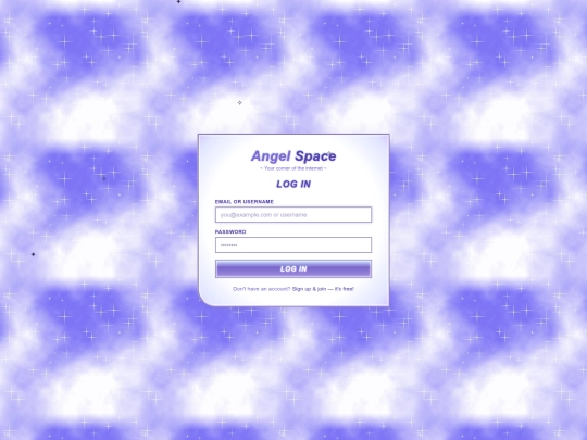 login screenshot