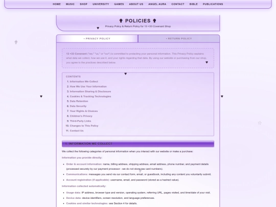 policies screenshot