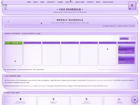 schedule screenshot