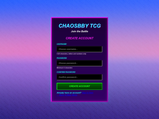 signup screenshot