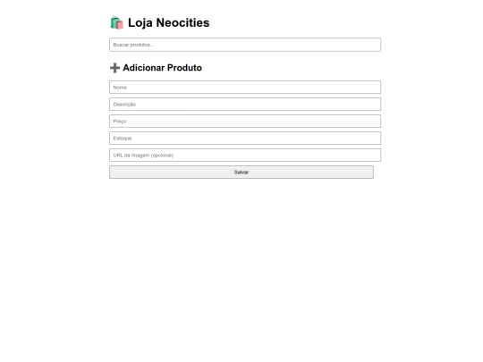 loja online screenshot